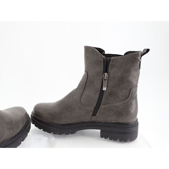 Spring Step Kaze Ankle Boots Womens 39 8.5 Gore-tex Grey Lug Sole Vegan Moto - Picture 8 of 12